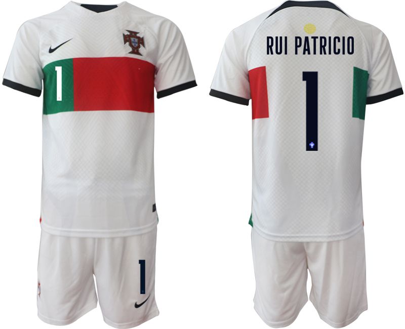 Men 2022 World Cup National Team Portugal away white 1 Soccer Jerseys